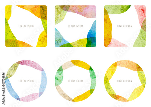 vector watercolor abstract background set: card for greetings, invitation, wedding