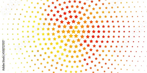 Light Pink, Yellow vector background with small and big stars.