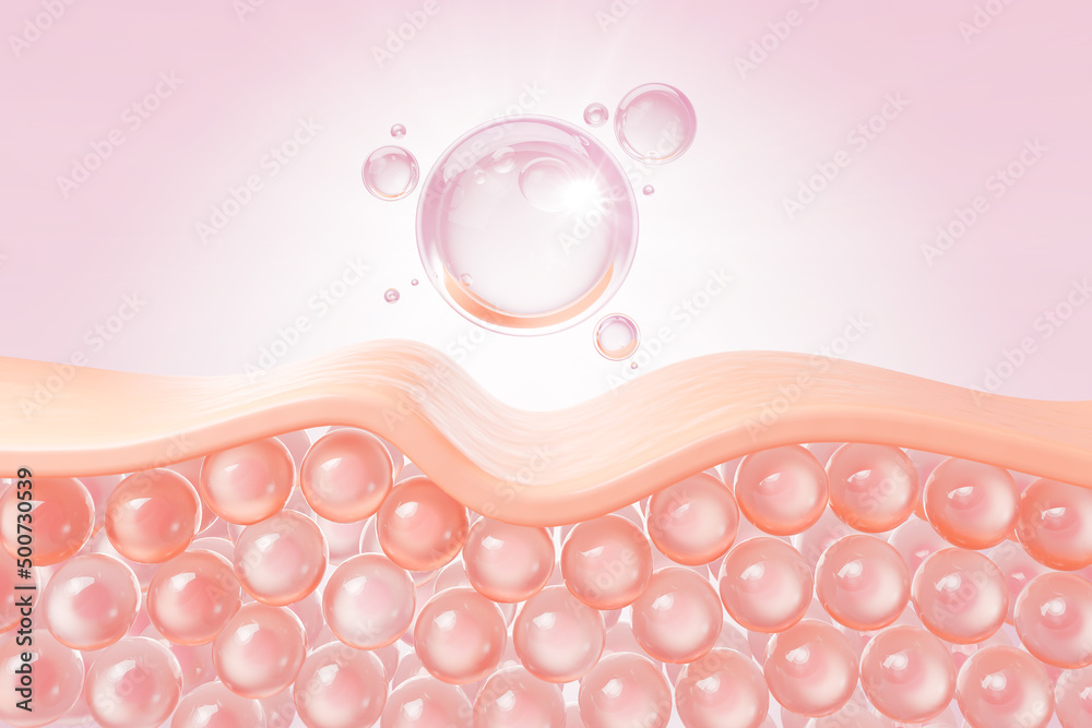 Φωτογραφία Cosmetic serum Oil drop on Saggy skin cell, Skin Repair, moisturizer, collagen s