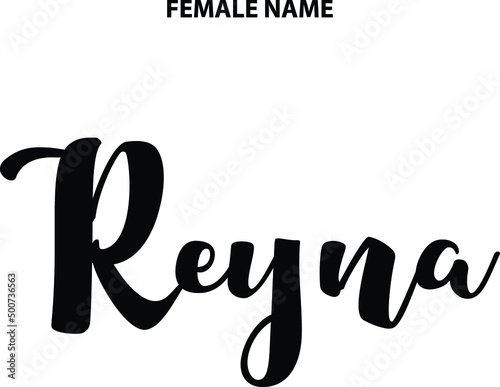 Reyna Female Name Street Art Bold Text Design photo