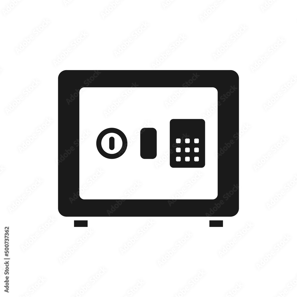 Money safe and Locker line icon. Bank safe box and strongbox Money safe and Locker line icon. Bank safe box and strongbox