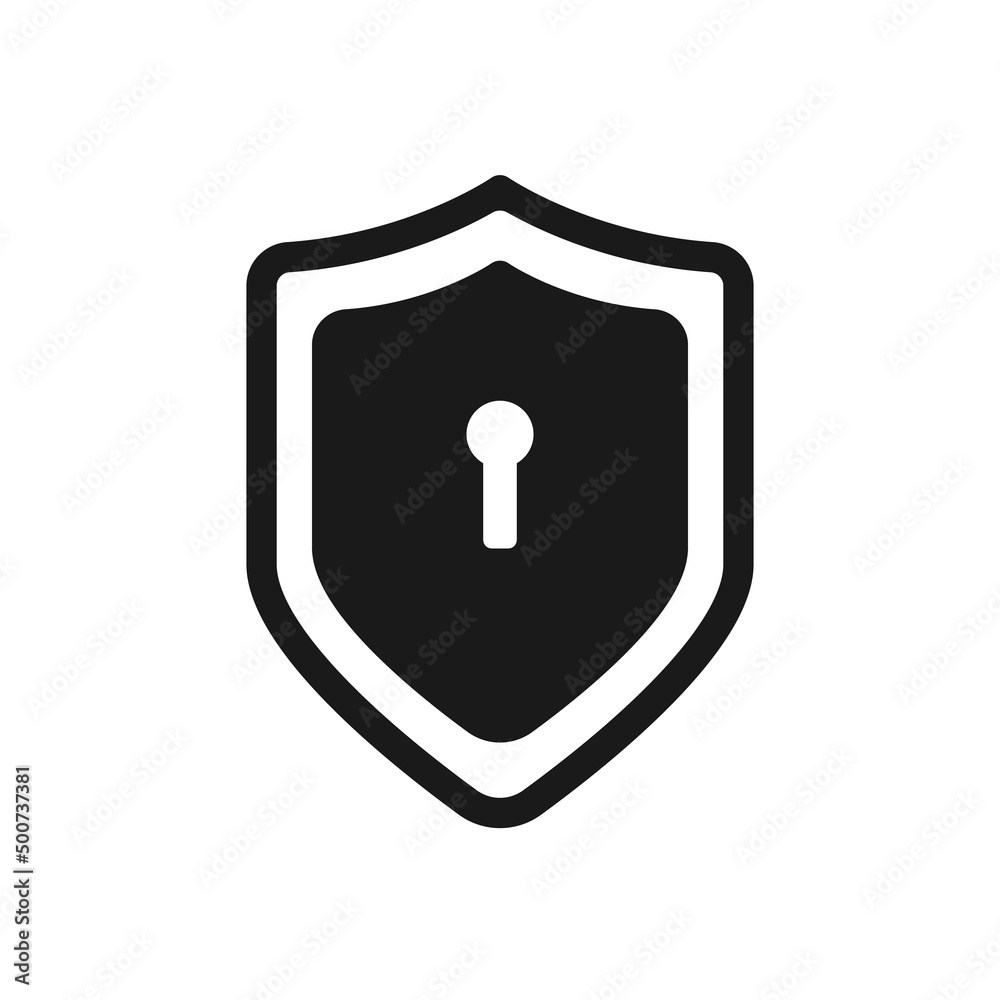 Cyber security concept. Shield With Keyhole icon on digital data icon. Cyber security concept. Shield With Keyhole icon on digital data icon.