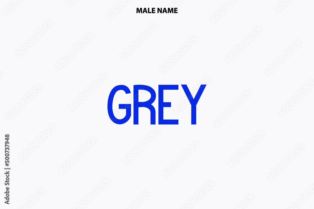 Male Name Grey  Calligraphy Bold Text Design