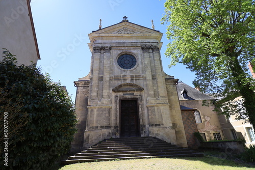 La chapelle Saint Joseph, aussi nommée chapelle de la visitation, construite au 17eme siecle, vue de l'extérieur, ville de Moulins, département de l'Allier, France photo