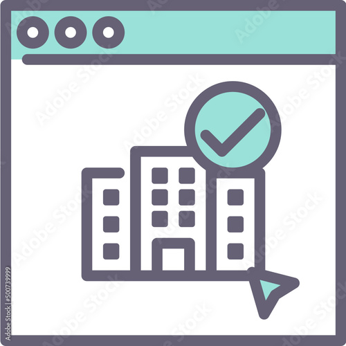 booking one color icon