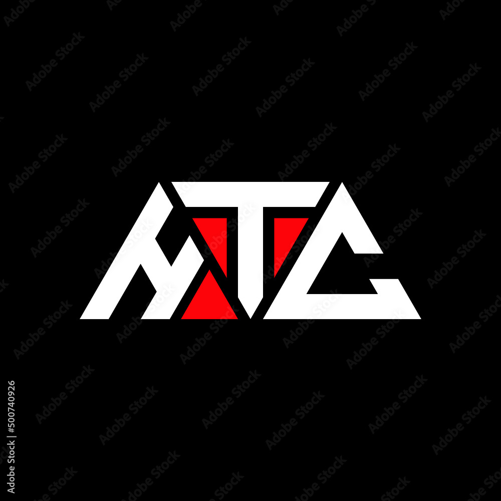 HTC triangle letter logo design with triangle shape. HTC triangle logo design monogram. HTC triangle vector logo template with red color. HTC triangular logo Simple, Elegant, and Luxurious Logo...