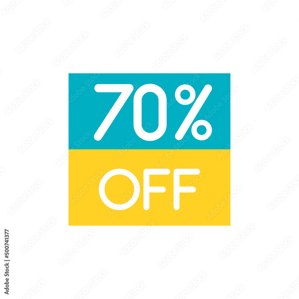 Up To 70% Off Special Offer sale sticker on white. Vector Up To 70% Off Special Offer sale sticker on white. Vector
