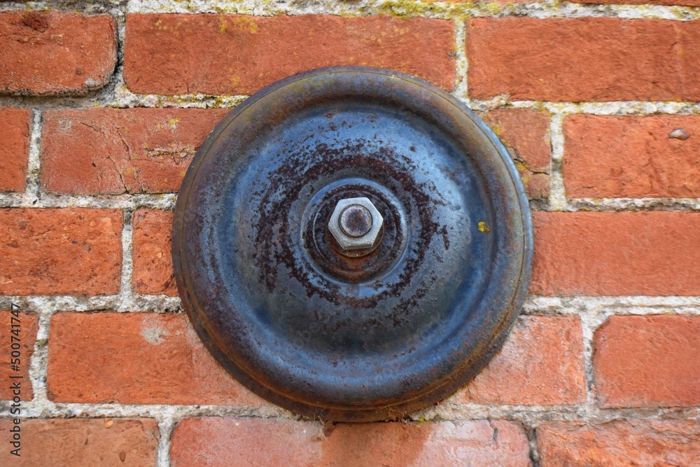 old brick wall with tie bar old brick wall with tie bar