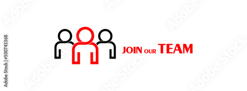 we are hiring sign on white background	