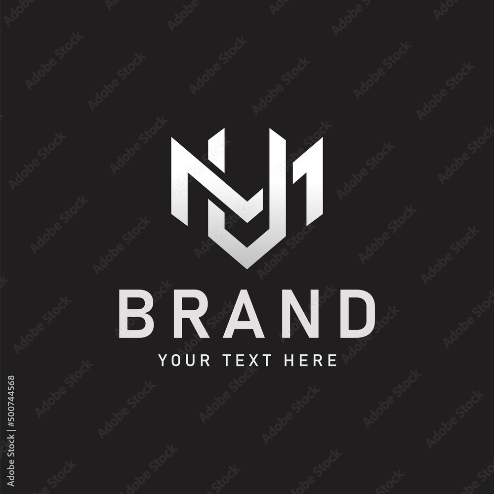 MU or UM letter logo design