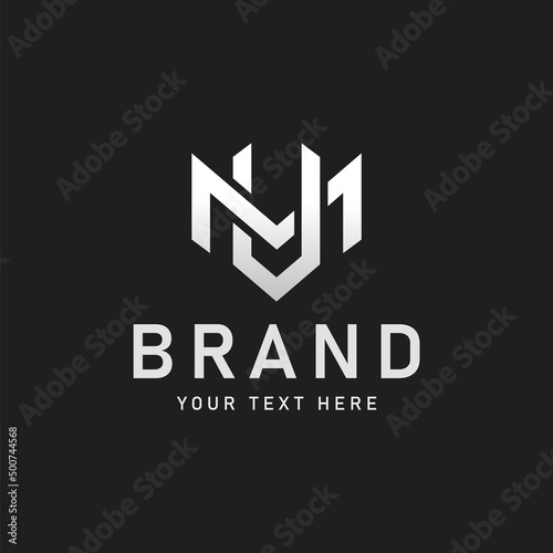 MU or UM letter logo design photo