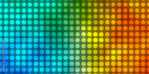 Light Blue, Yellow vector layout with circles.