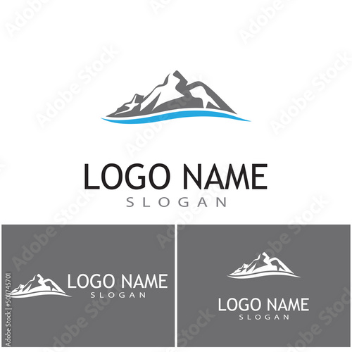 Mountain icon Logo Template Vector illustration design