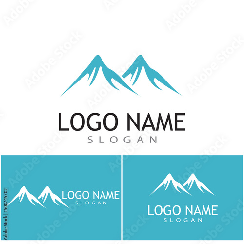 Mountain icon Logo Template Vector illustration design