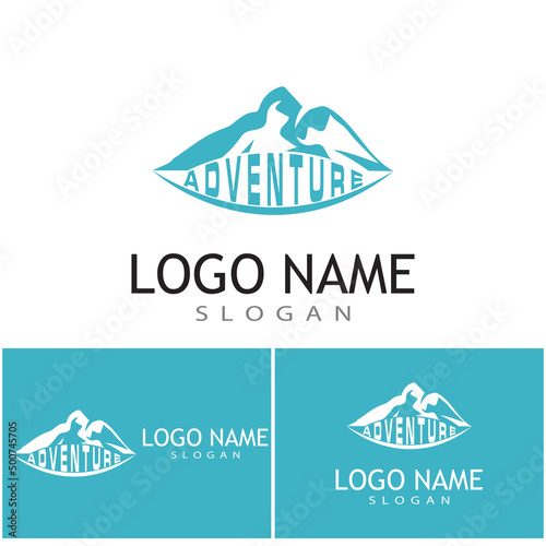 Mountain icon Logo Template Vector illustration design