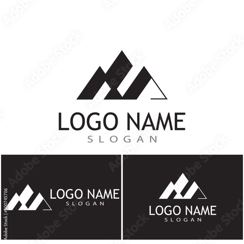 Mountain icon Logo Template Vector illustration design