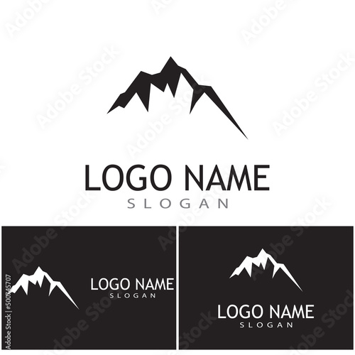 Mountain icon Logo Template Vector illustration design