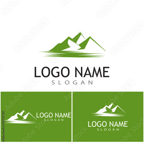 Mountain icon Logo Template Vector illustration design