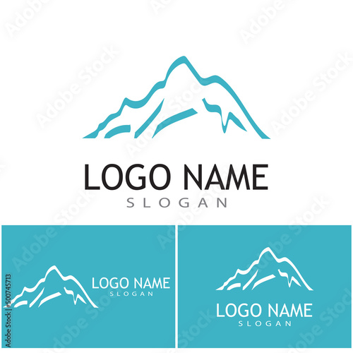 Mountain icon Logo Template Vector illustration design