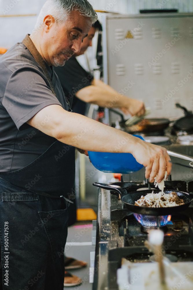 man working in the kitchen