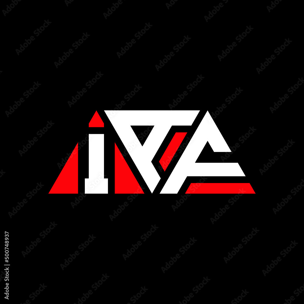 IAF triangle letter logo design with triangle shape. IAF triangle logo ...