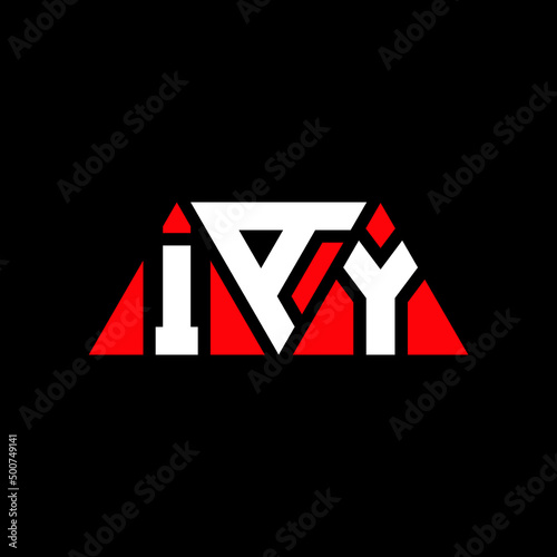 Fototapeta Naklejka Na Ścianę i Meble -  IAY triangle letter logo design with triangle shape. IAY triangle logo design monogIAm. IAY triangle vector logo template with red color. IAY triangular logo Simple, Elegant, and Luxurious Logo...