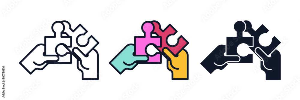 cooperation icon symbol template for graphic and web design collection logo vector illustration