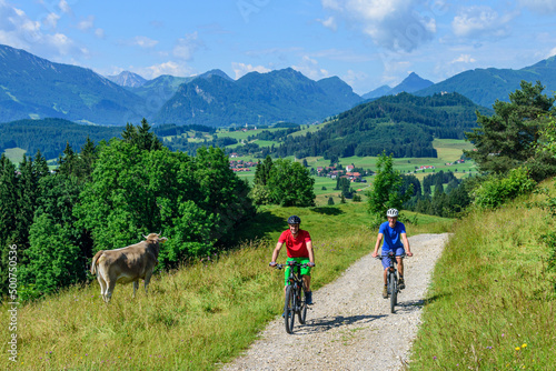 Naturgenuß bei einer Radtour am bayerischen Alpenrand mit Pedelecs