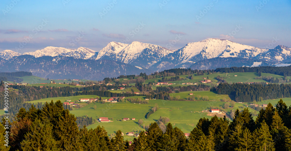 Frühlingserwachen am westallgäuer Alpenrand zwischen Scheidegg und Oberstaufen