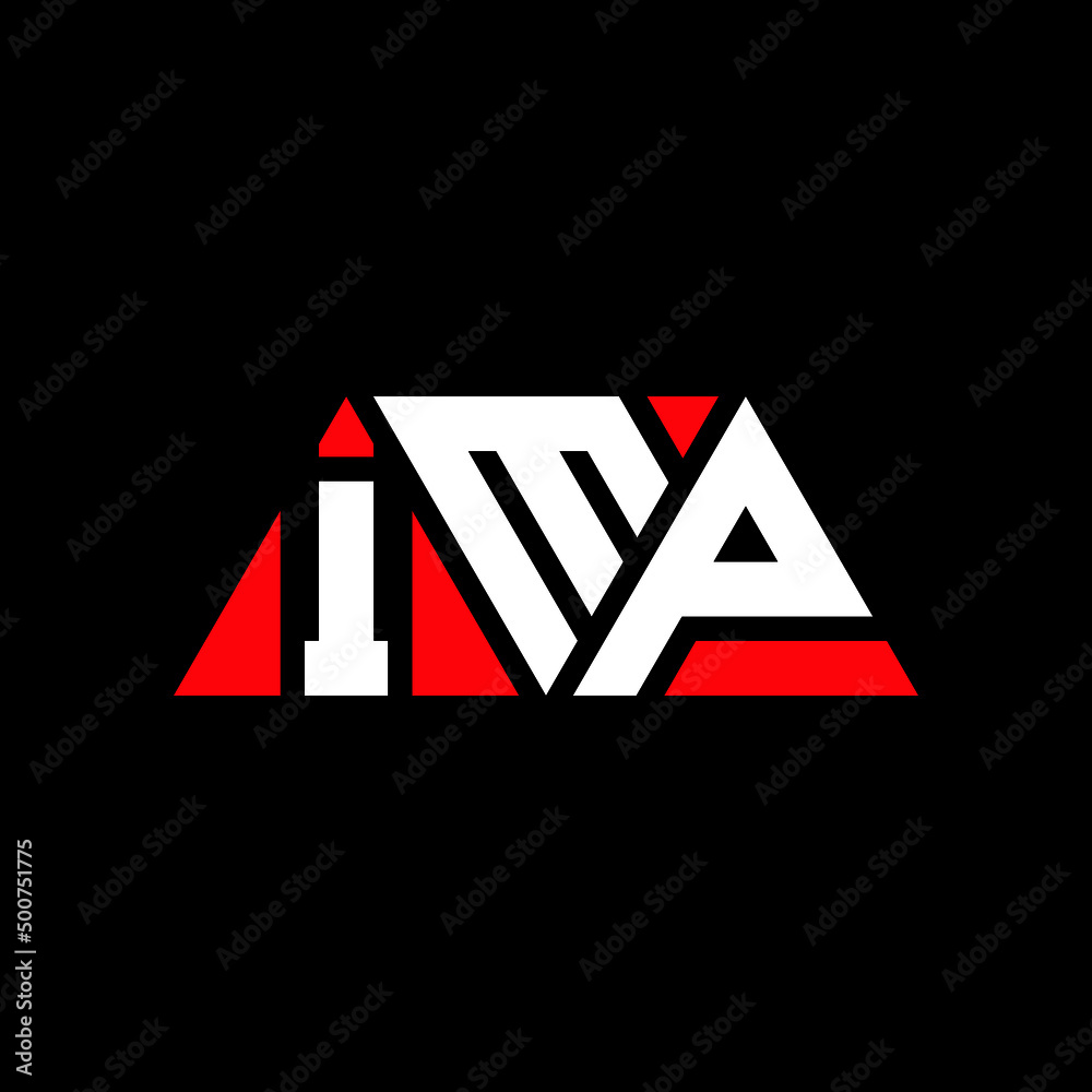 IMP triangle letter logo design with triangle shape. IMP triangle logo design monogram. IMP triangle vector logo template with red color. IMP triangular logo Simple, Elegant, and Luxurious Logo...