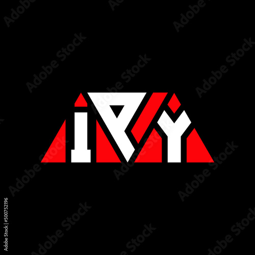 IPY triangle letter logo design with triangle shape. IPY triangle logo design monogram. IPY triangle vector logo template with red color. IPY triangular logo Simple, Elegant, and Luxurious Logo... photo