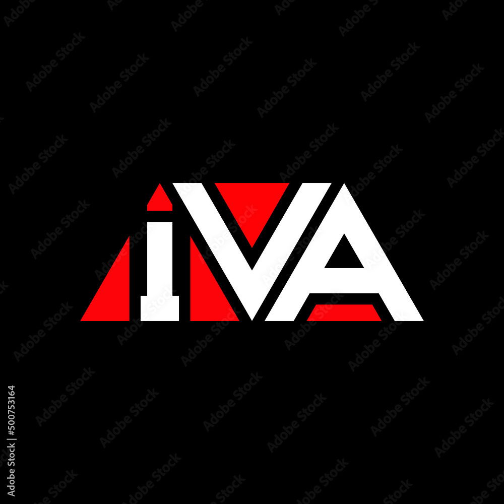 IVA triangle letter logo design with triangle shape. IVA triangle logo design monogram. IVA triangle vector logo template with red color. IVA triangular logo Simple, Elegant, and Luxurious Logo...