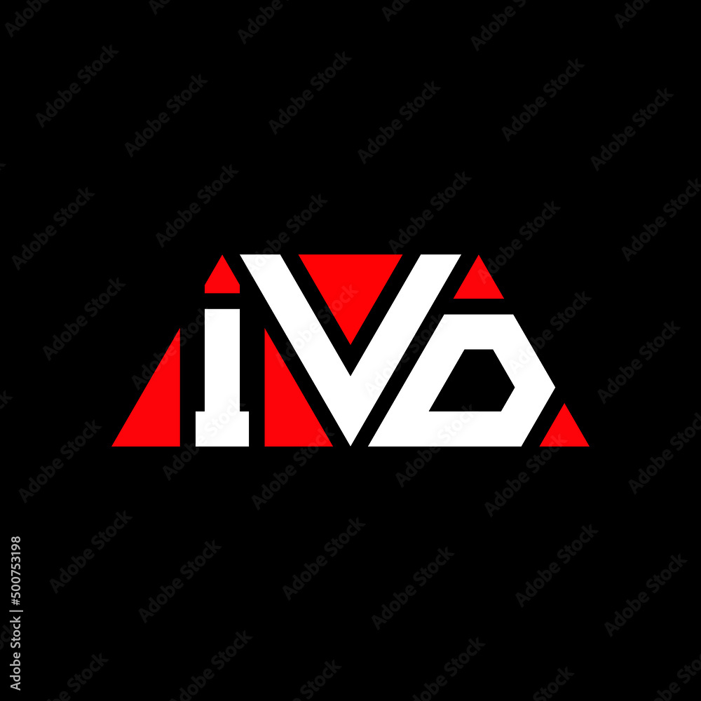 IVD triangle letter logo design with triangle shape. IVD triangle logo design monogram. IVD triangle vector logo template with red color. IVD triangular logo Simple, Elegant, and Luxurious Logo...
