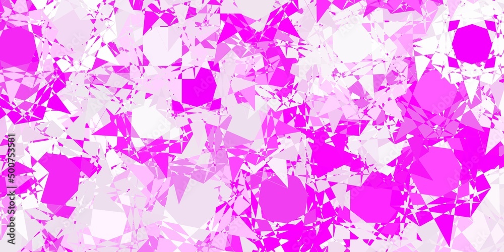 Light Pink vector backdrop with triangles, lines. Light Pink vector backdrop with triangles, lines.