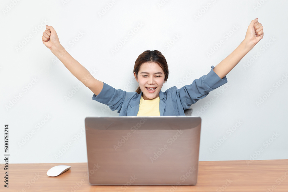 happy person with laptop happy person with laptop