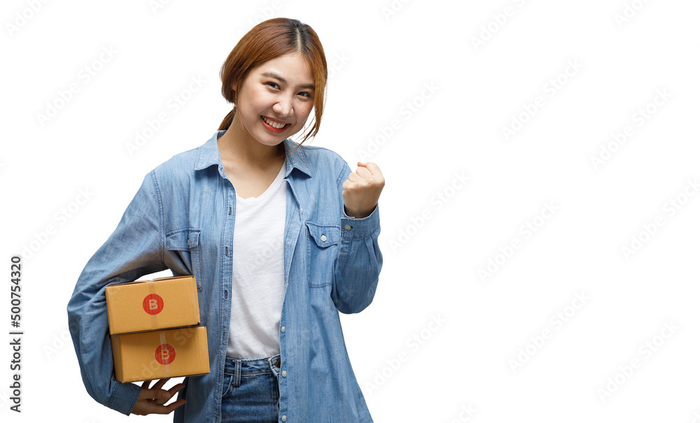 Girl feeling happy, relieved as achieve opportunity show herself. Attractive smiling asian woman fist pump, triumphing saying yes with box standing white background satisfied with great outcome Girl feeling happy, relieved as achieve opportunity show herself. Attractive smiling asian woman fist pump, triumphing saying yes with box standing white background satisfied with great outcome