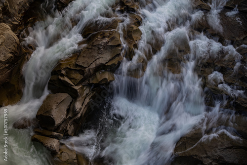 river rapids in the Carpathian mountains in Yaremche Ukraine