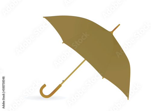 Classic brown umbrella. vector illustration