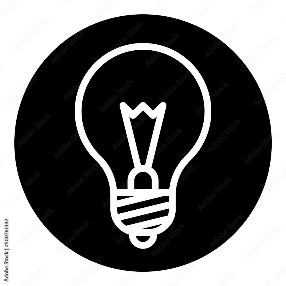 Bulb Light Idea Flat Icon Isolated On White Background Bulb Light Idea Flat Icon Isolated On White Background