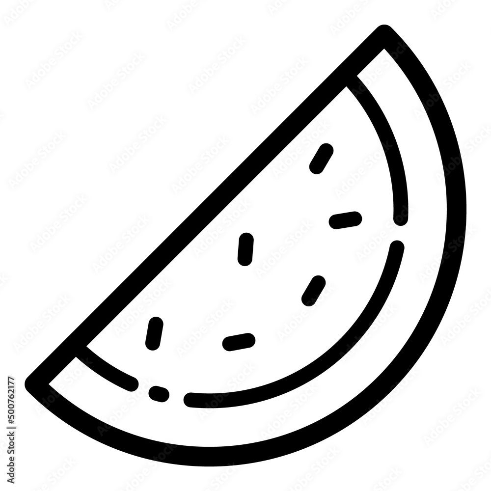 Watermelon Fresh Vegan Flat Icon Isolated On White Background Watermelon Fresh Vegan Flat Icon Isolated On White Background