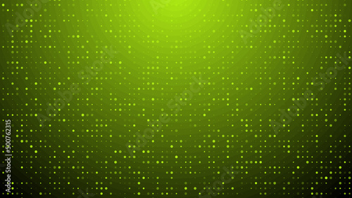 Abstract dot green pattern gradient texture technology background.