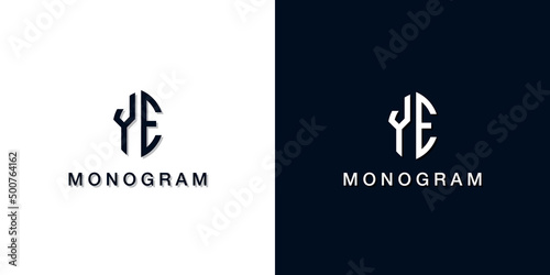 Leaf style initial letter YE monogram logo.