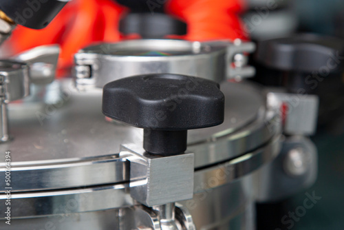 close up of a machine