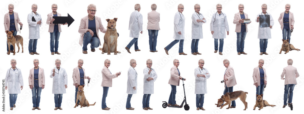 collage of a woman in full growth displaying many professions collage of a woman in full growth displaying many professions
