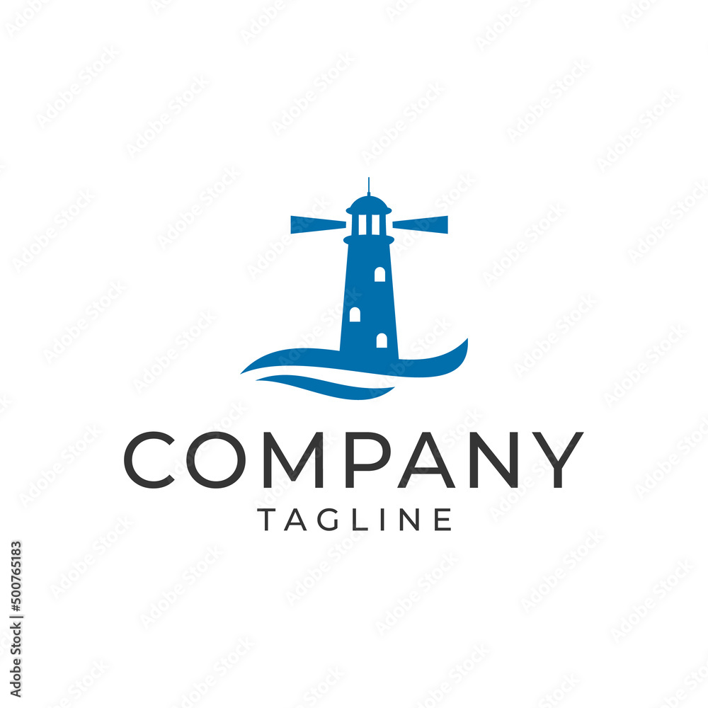 Lighthouse Logo Design Vector Template
