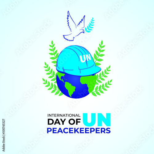 International day of UN peacekeepers concept. Template for background, banner, card, poster. vector illustration.