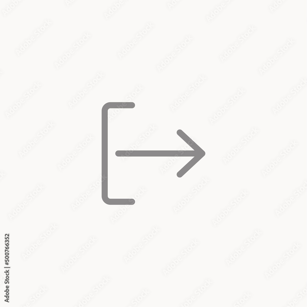 Sign out vector icon sign symbol Sign out vector icon sign symbol