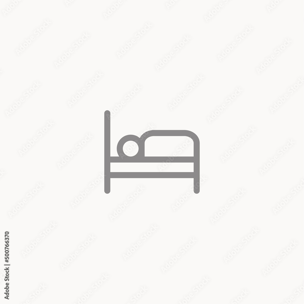 Outline bed vector icon sign symbol Outline bed vector icon sign symbol