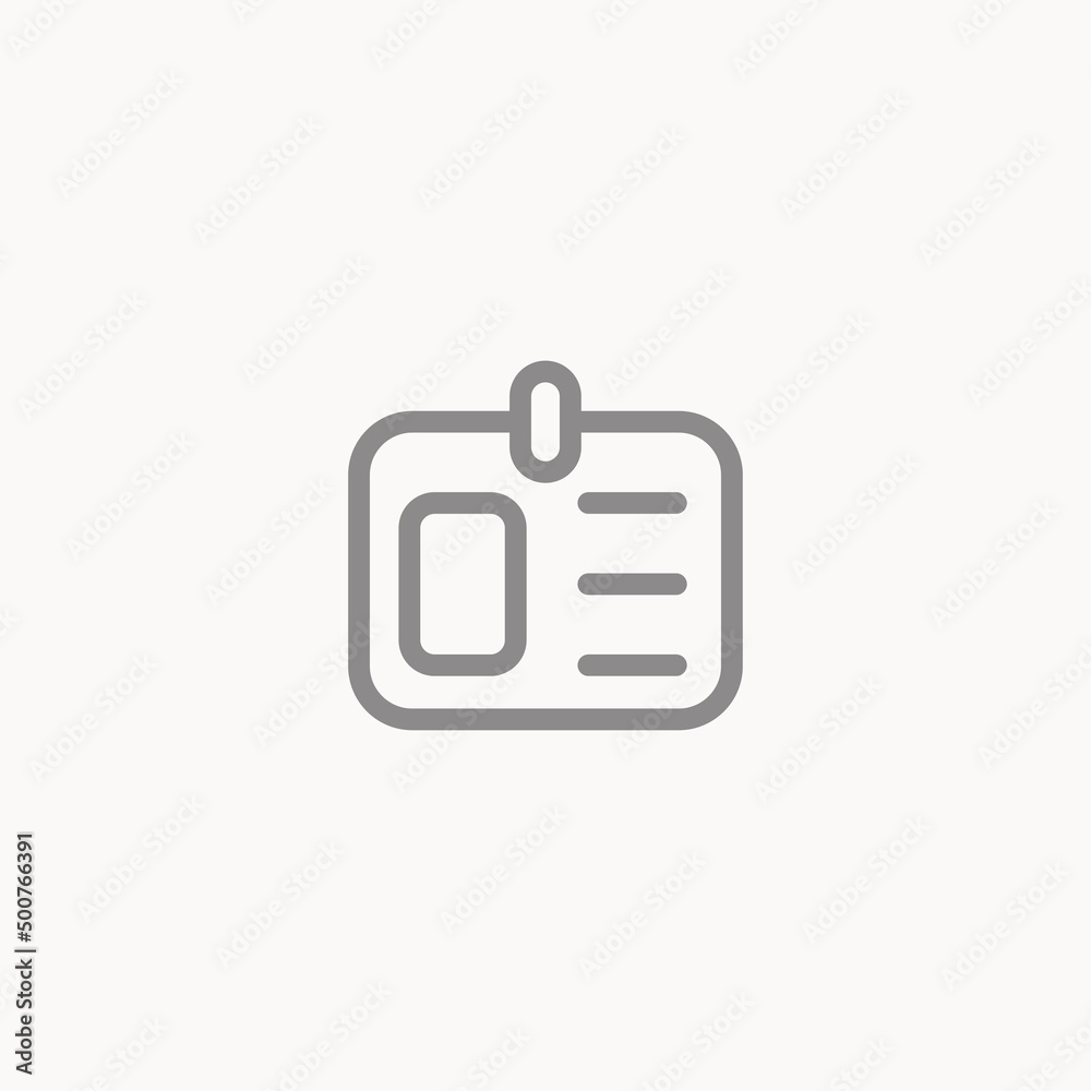 Id badge vector icon sign symbol Id badge vector icon sign symbol