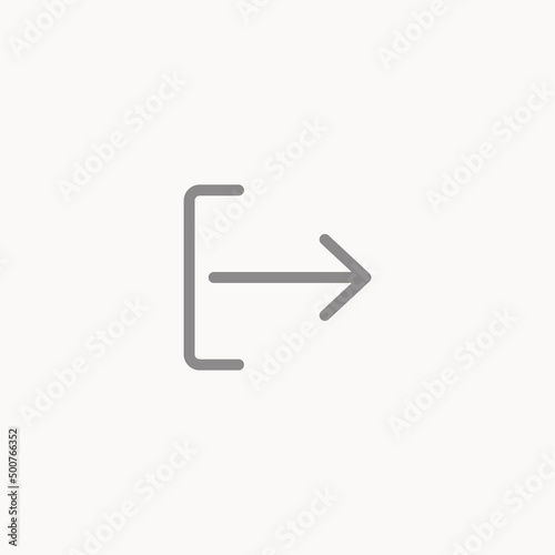 Sign out vector icon sign symbol